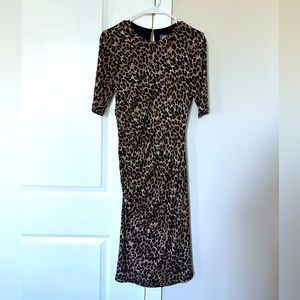 Vince Camuto Cheetah Body-Hugging Dress (Sz 6)